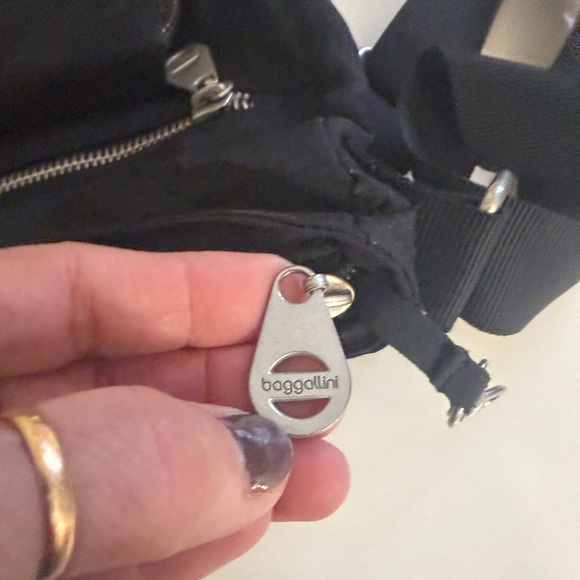 Baggallini Black Crossbody Bag with Silver Accents - Picture 7 of 10